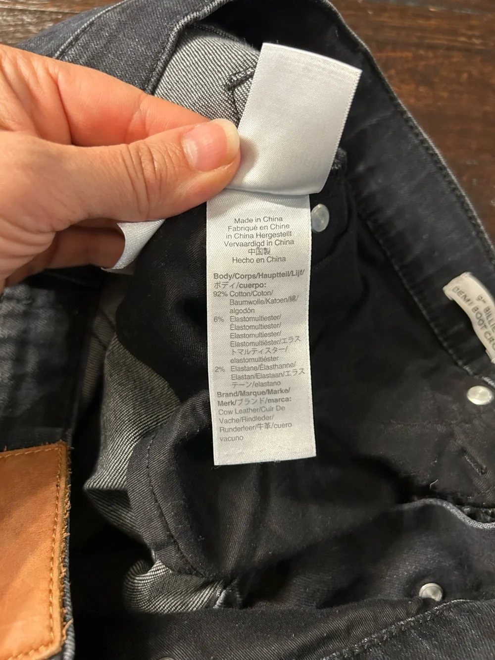J. Crew Black Billie Demi Boot Crop Denim Jeans